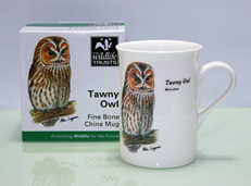 ワイルドライフトラスト Mike Langman　TAWNY OWL　マグカップ　モリフクロウ